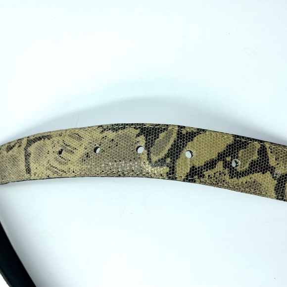 Vintage Devonshire Cream snake print leather womens belt large See Description - Picture 5 of 8
